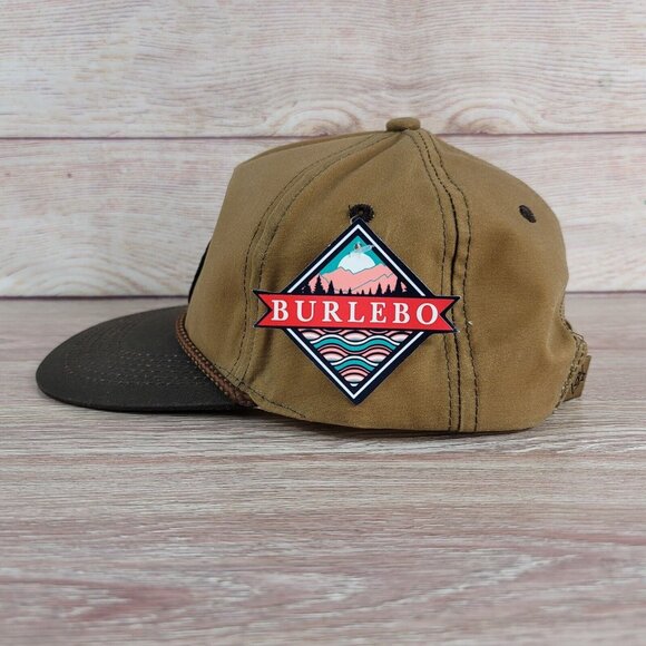 NEW Burlebo Snapback Hat Men's Rope Waxed Canvas‎ Patch Fishing Hat Adjustable - Picture 4 of 7